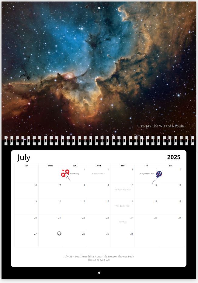 2025 Astronomy Calendar