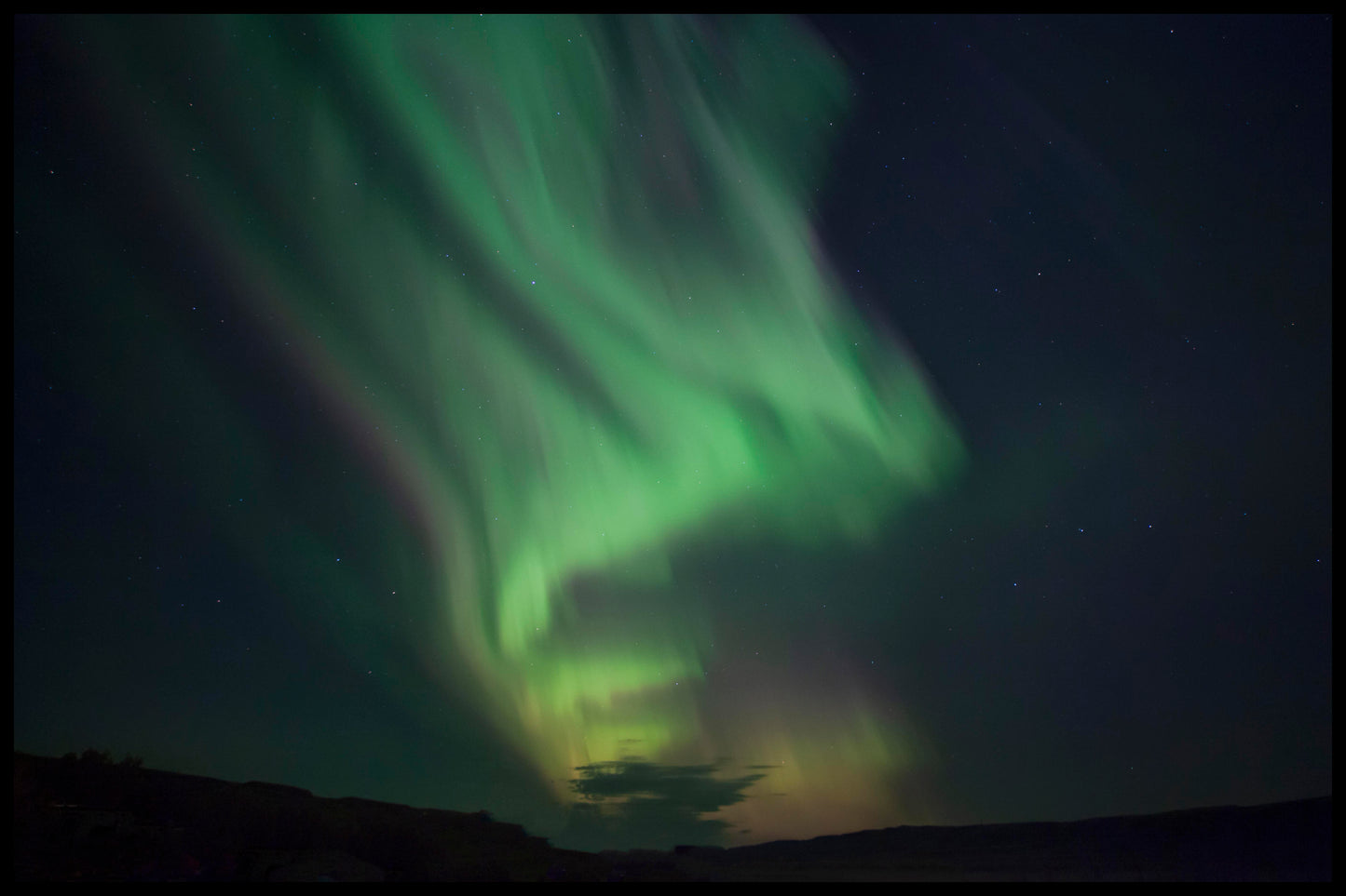 Greeting Cards Single card - Aurora over Dorothy, Alberta